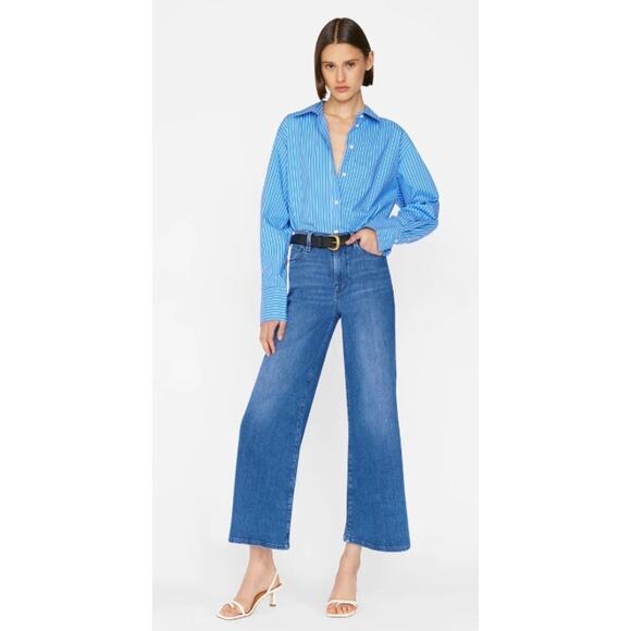 Frame Le Palazzo Crop Jeans Temple - Picture 2 of 12